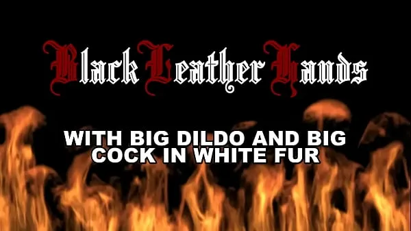 Nuevos BlackLeatherHands WHIT BIG DILDO AND COCK IN WHITE FUR clips de tubo