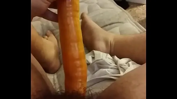 Fresh Ftm with carrot dildo clips Tube