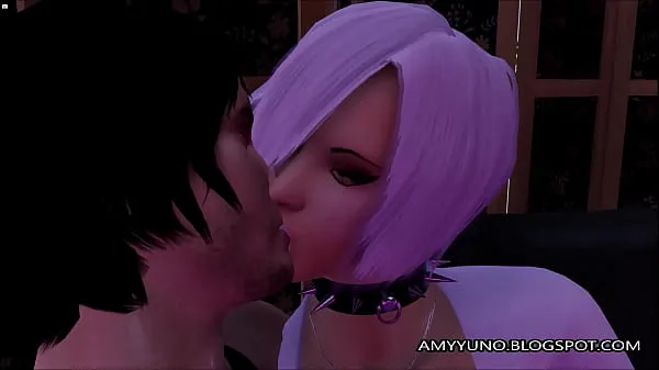 Nuovo 3D Pink Scene Emo Futa Ragazza con ragazzo scopa CALDO E PESANTEtubo di clip