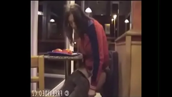 Fresh Girl Pees on Fast Food Floor clips Tube