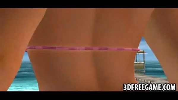 Ống Hot 3D whore is dancing on the beach with a random guy clip mới