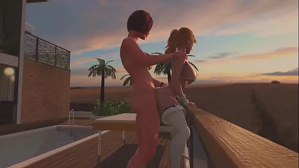 Tabung klip Redhead Shemale fucks Blonde Tranny - Anal Sex, 3D Futanari Cartoon Porno On the Sunset segar