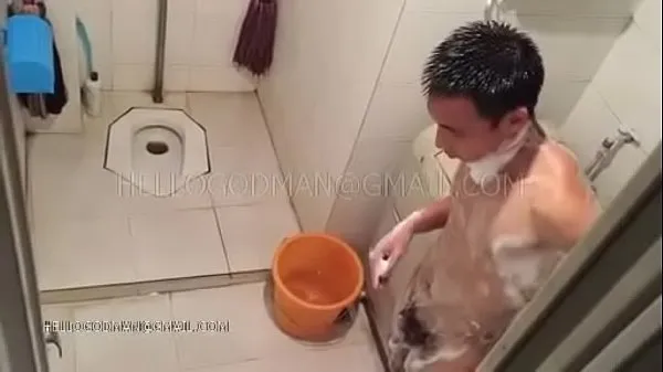 Ống Chinese adult man bathing clip mới