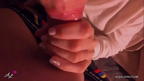 Fresh Teen Blowjob Big Cock and Cumshot on Lips - Amateur POV clips Tube