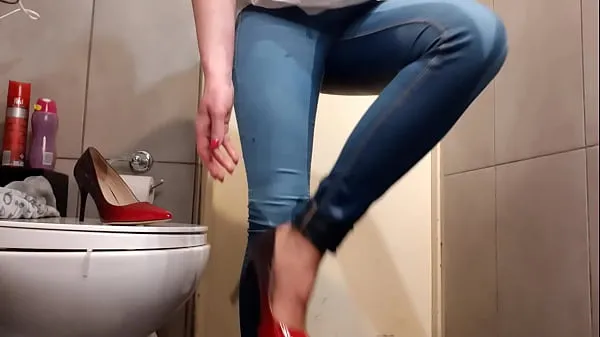 Nuevos Recopilación de mojar mis jeans y derramar mis tacones altos y pantalones clips de tubo