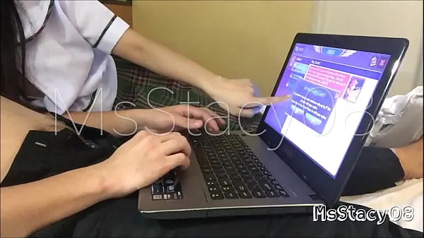 Fresh 18yo Students Playing Online Game Leads to Creampie clips Tube