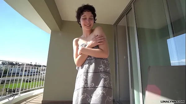Fresh First FUCK outdoors! LinaLynn on the hotel balcony clips Tube