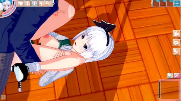 Nuovo Eroge Koikatsu! ] Touhou Youmu Konpaku si strofina le tette H! 3DCG Big Breasts Anime Video (Progetto Touhou) [Gioco Hentaitubo di clip