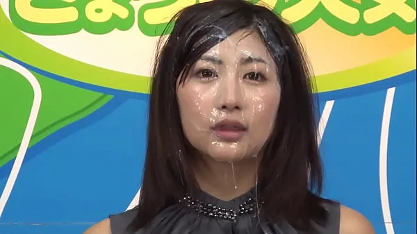 Fresh News Announcer BUKKAKE, Japanese, censored, second girl clips Tube