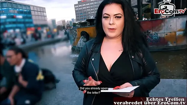 German fat BBW girl picked up at street casting Klip Tiub baru