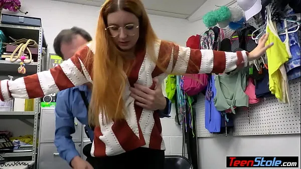 Fresh Big titted red teen thief analyzed by a big cocked LP officer clips Tube