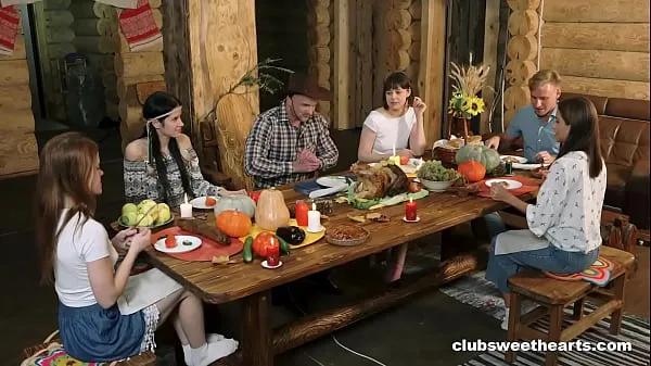 Fresh Thanksgiving Dinner turns into Fucking Fiesta by ClubSweethearts clips Tube