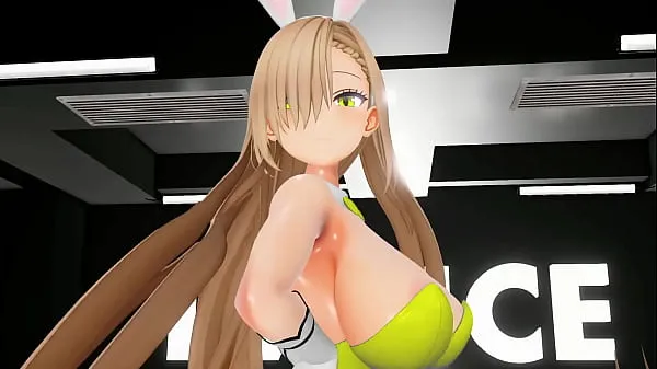 Свежие клипы Blue Archive Ichinose Asuna Undress Dancing Hentai Blonde Bunny Girl Big Boobs MMD 3D Желтая одежда Туб